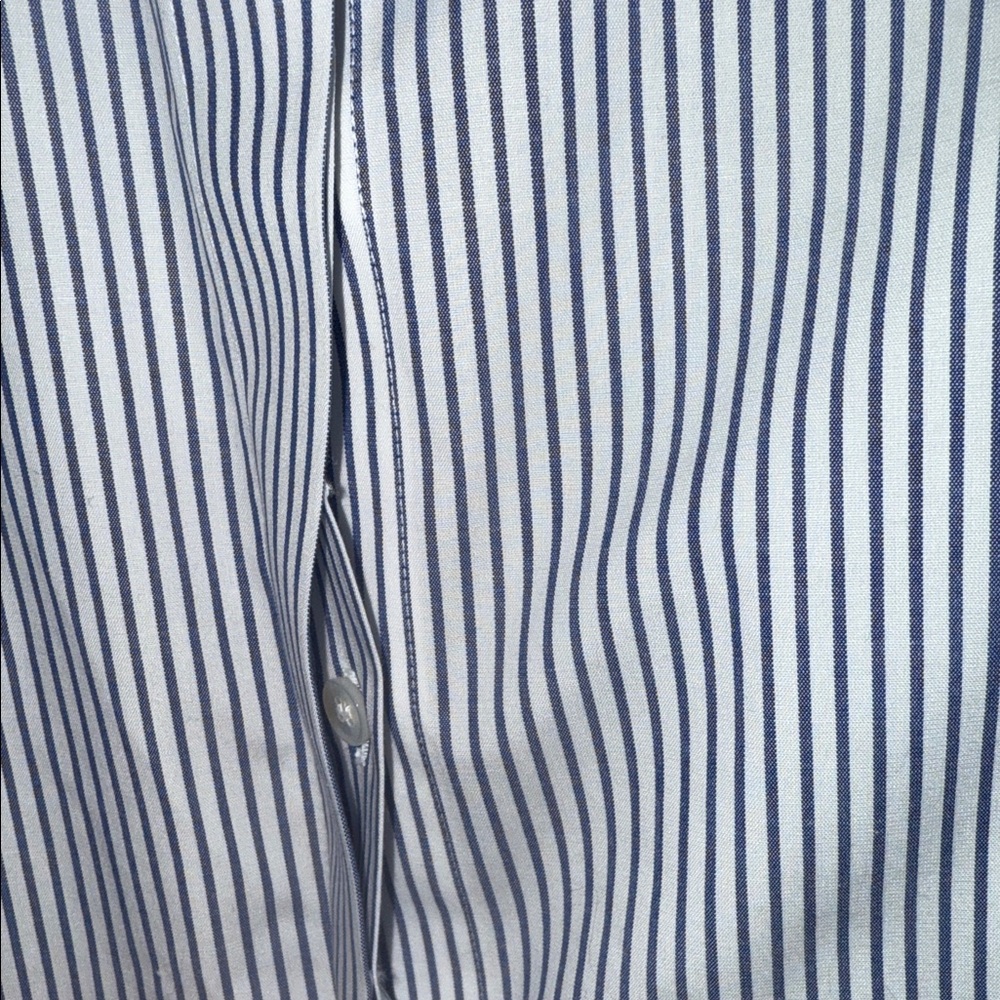 Talbots Striped Blue Button Down - image 3